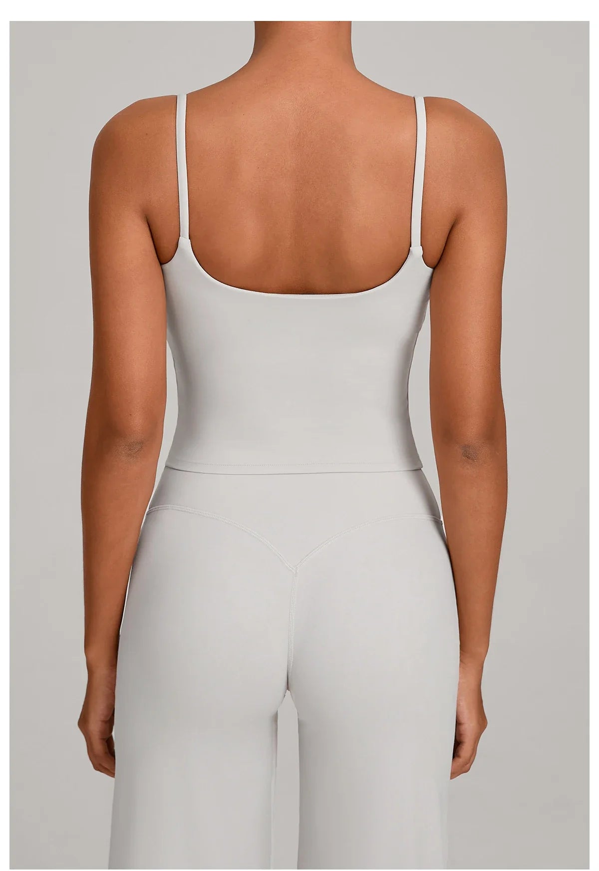 GYM Tank Top With Built In Bra women's Yoga clothing running Square Neck fitness vest beautiful back sports Workout