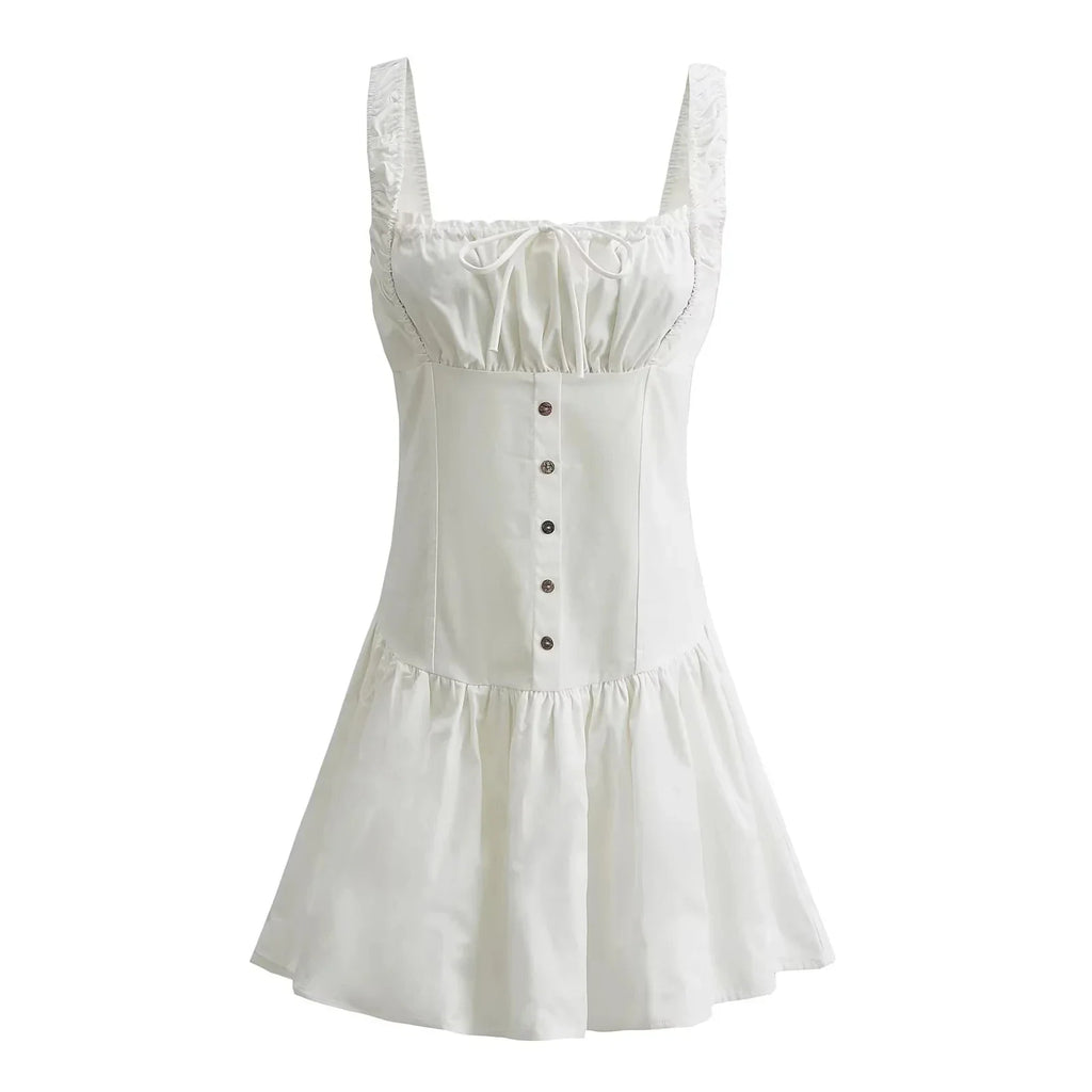 Bowknot White Summer Women's Dress Elegant Tank Beach Long Sundress Vestidos Sleeveless Holiday Chic Black Slim Maxi Dress 2025
