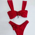 Sexy Micro Folral Bikini 2024 Women Swimsuit Female Swimwear Thong Bikinis Set Brazilian Beach Wear Bathing Suit Biquini