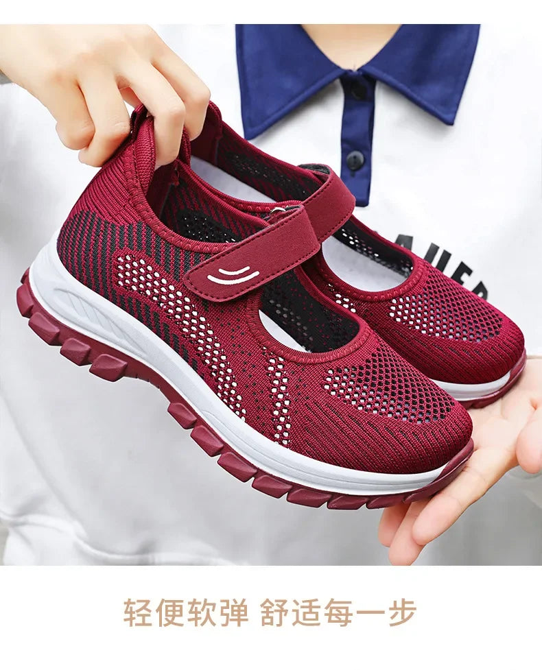 Women Shoes Breathable Vulcanized Shoes Purple Women Sneakers Fashion Breathable Mesh Casual Walking  Women Work
