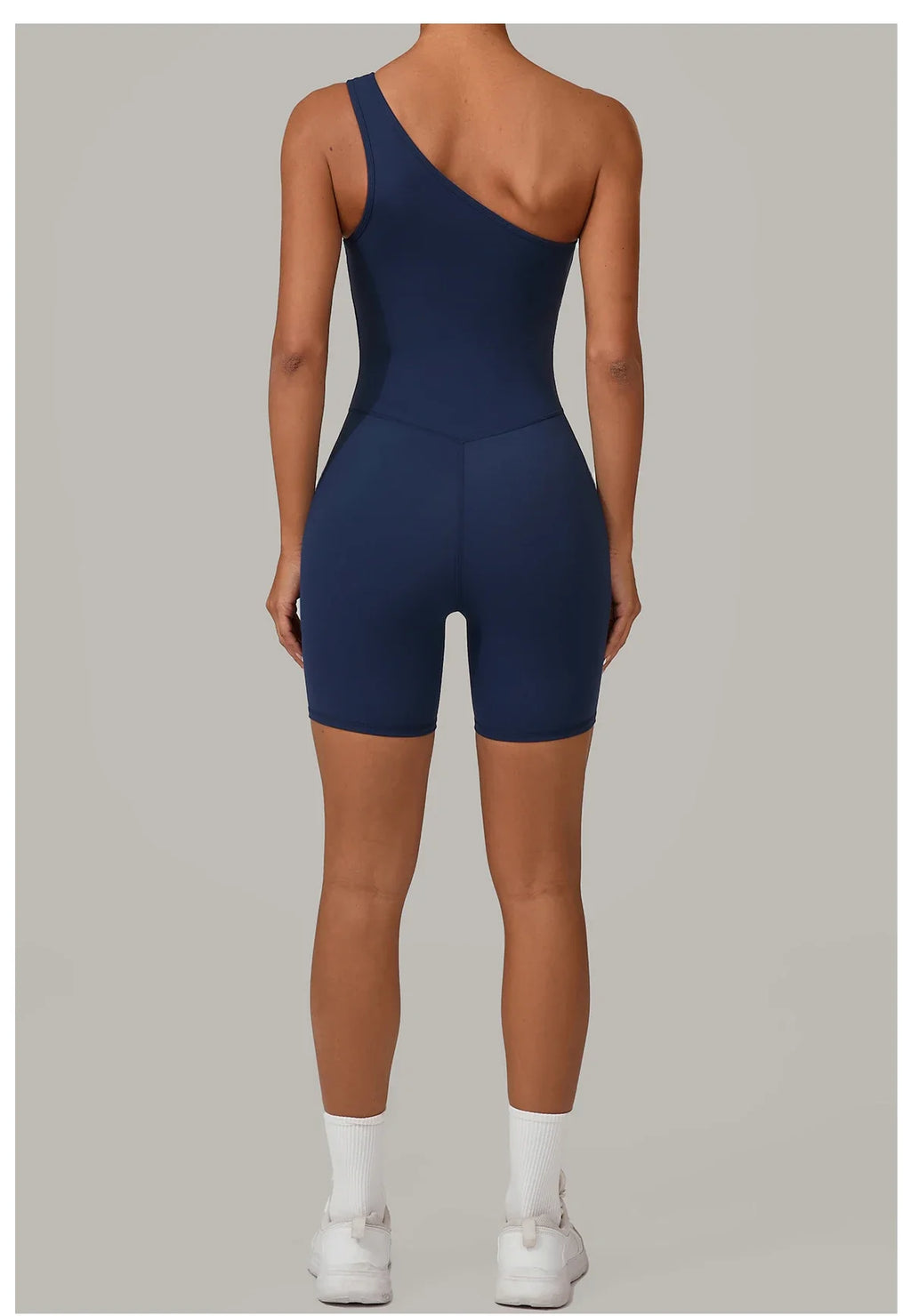 One Shoulder Women Sports Jumpsuit Sleeveless Yoga Rompers Backless Sportswear Women Workout One Piece Bodysuits Female