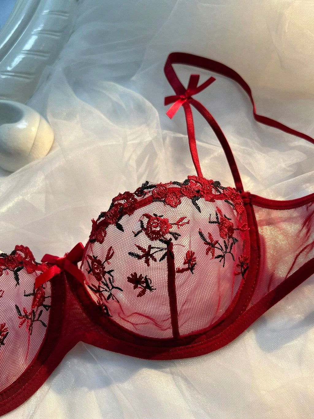 Sexy Lingerie Romantic Fancy Woman 2 Pieces Women Underwear Embroidery Cute Beautiful Bra And Panty Sets