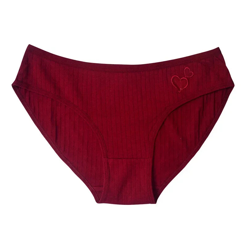2Pcs/Set Cotton Panties For Women Briefs Low Rise Seamless Underwear Female Underpants Comfort Sexy Lingerie M-XL