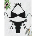 XS - L Halter High Leg Cut Bikini Female Swimsuit Women Swimwear Two-Pieces Bikini Set Strappy Bather Bathing Suit Swim V8276