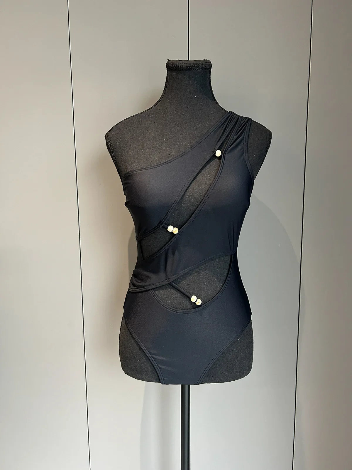 Sexy One Shoulder Swimsuit Women's Cut-out Detail Swimwear Fashion Lady Bodysuit Mujer Bathing Suit Female Beachwear Clothing