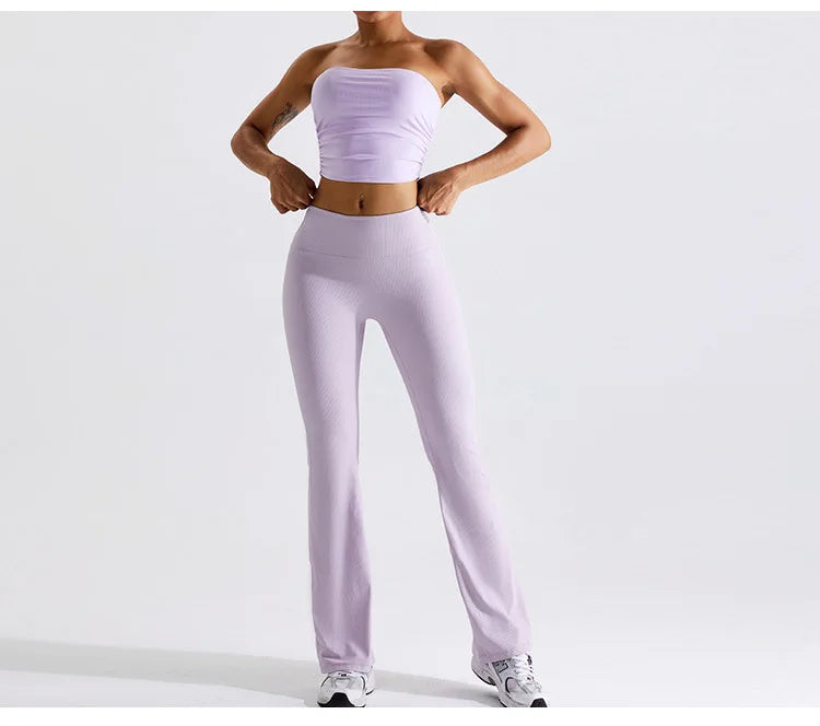 Sexy Strapless Sports Bra Backless Gym Top Women Quick-Drying Yoga Clothes Women Top Fitness Chest Wrap Underwear Workout Bra