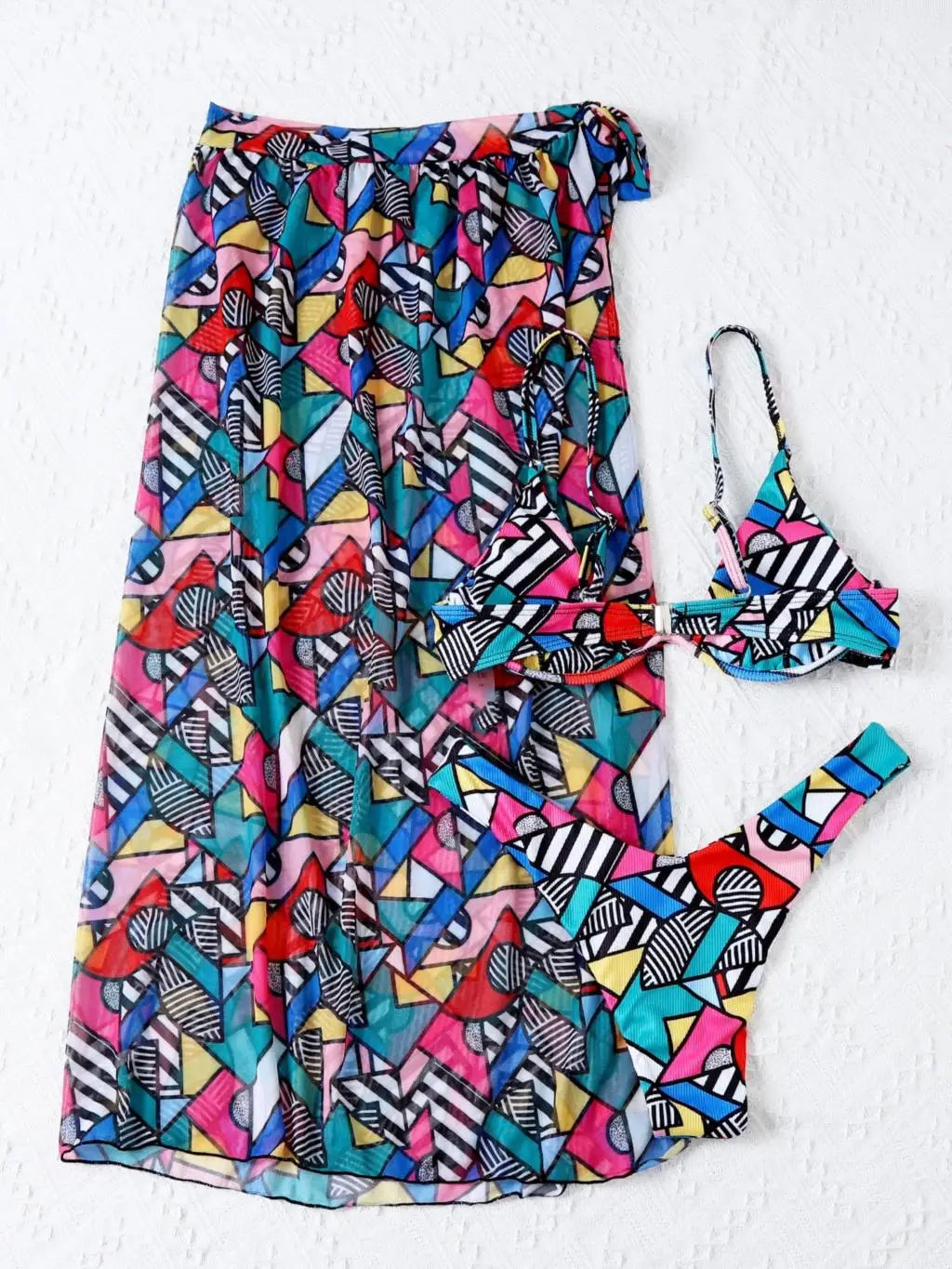 3 Pieces Triangle Bikini Push Up Swimsuit & Skirt Sexy Brazilian Swimwear Women 2026 Bathing Swimming Swim Suit Female Beachwear