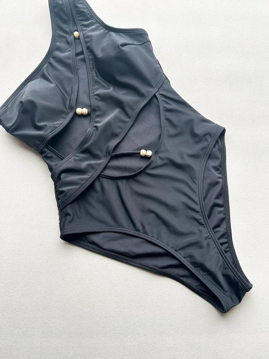 Sexy One Shoulder Swimsuit Women's Cut-out Detail Swimwear Fashion Lady Bodysuit Mujer Bathing Suit Female Beachwear Clothing