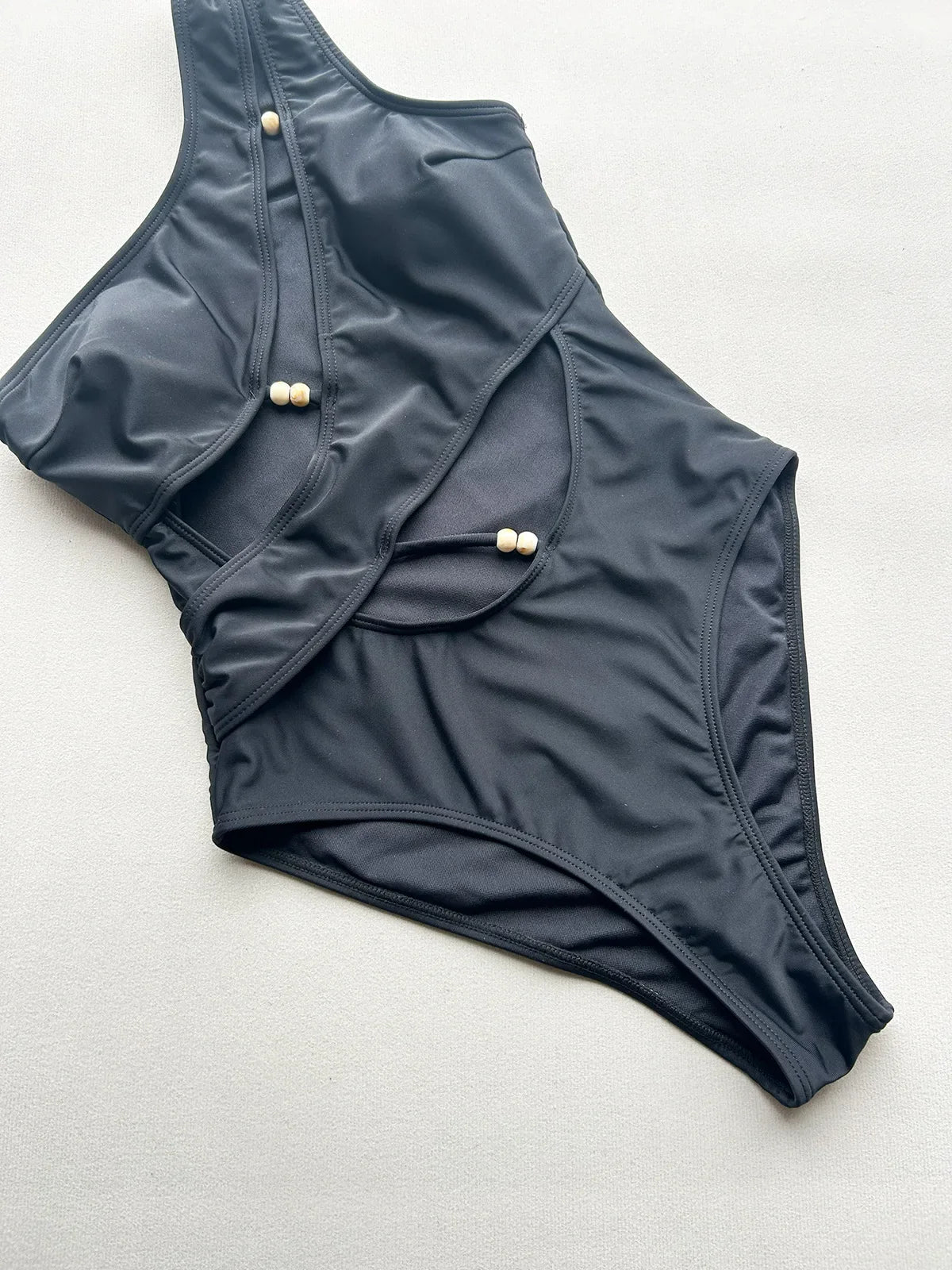 Sexy One Shoulder Swimsuit Women's Cut-out Detail Swimwear Fashion Lady Bodysuit Mujer Bathing Suit Female Beachwear Clothing
