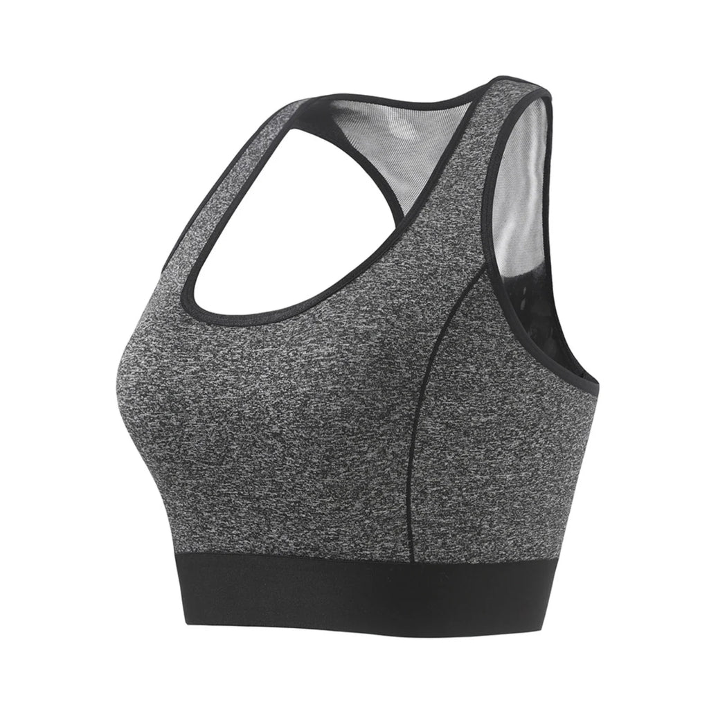 Women Racerback Sports Bra Seamless High Impact Support Fitness Yoga Brassiere Shockproof Workout Running Gym Underwear Bralette