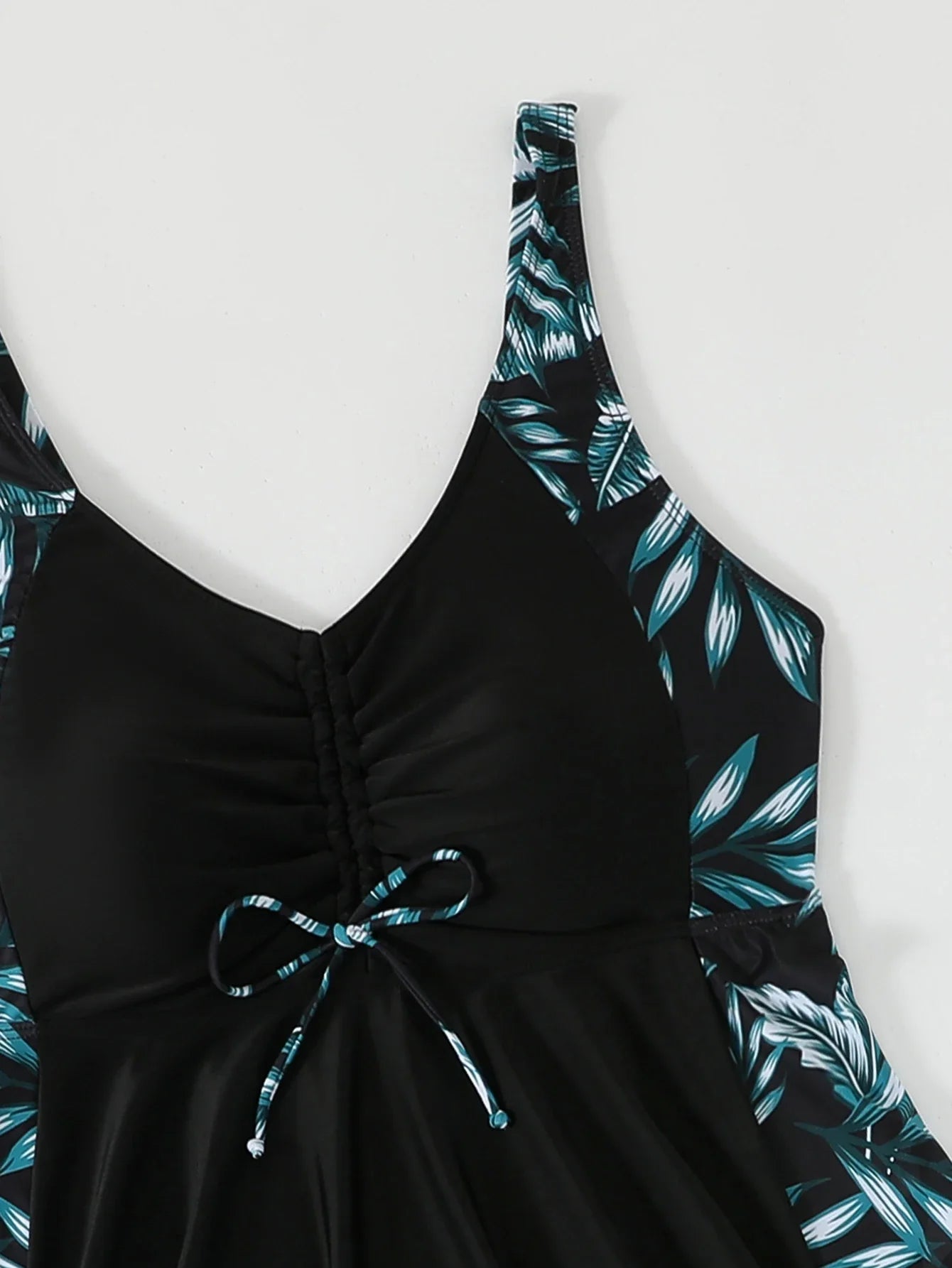 Strappy Printed Tankini 2026 Large Plus Size Swimsuit Women Beach Dress Swimwear Female Bathers Bathing Swimming Swim Suit 4XL