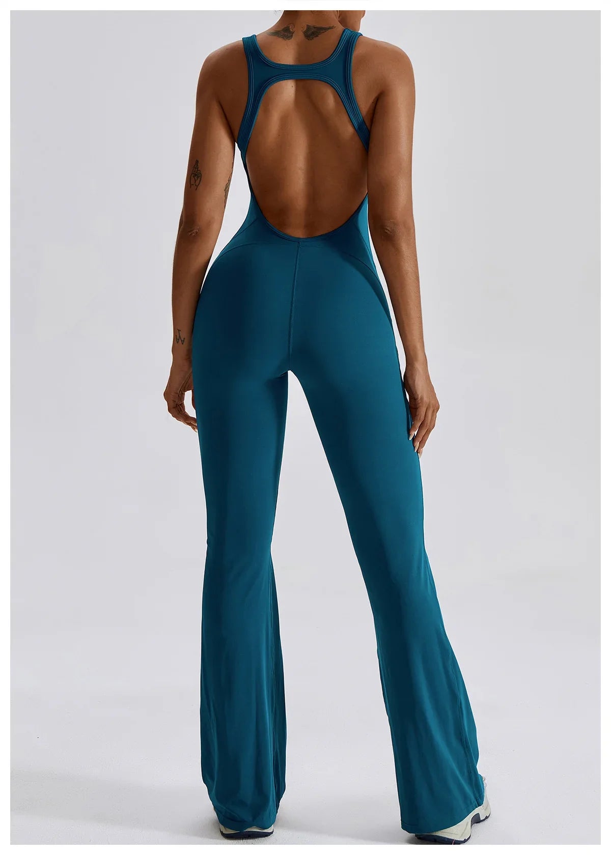 Women Fitness Bodysuit Backless One Piece Yoga Set Jumpsuit Sports Gym Workout Clothes Tights Active Wear Slim Playsuit Female