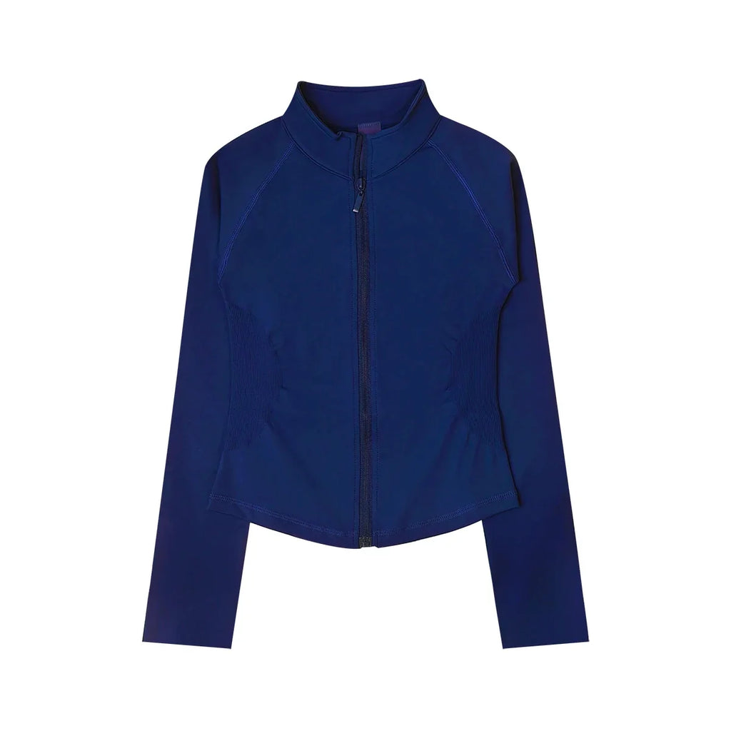 NCLAGEN Woman's Sports Jacket Zip Up Gym Clothes Long Sleeve Workout Seamless Top Speed Activewear Yoga Pilates Running Coats