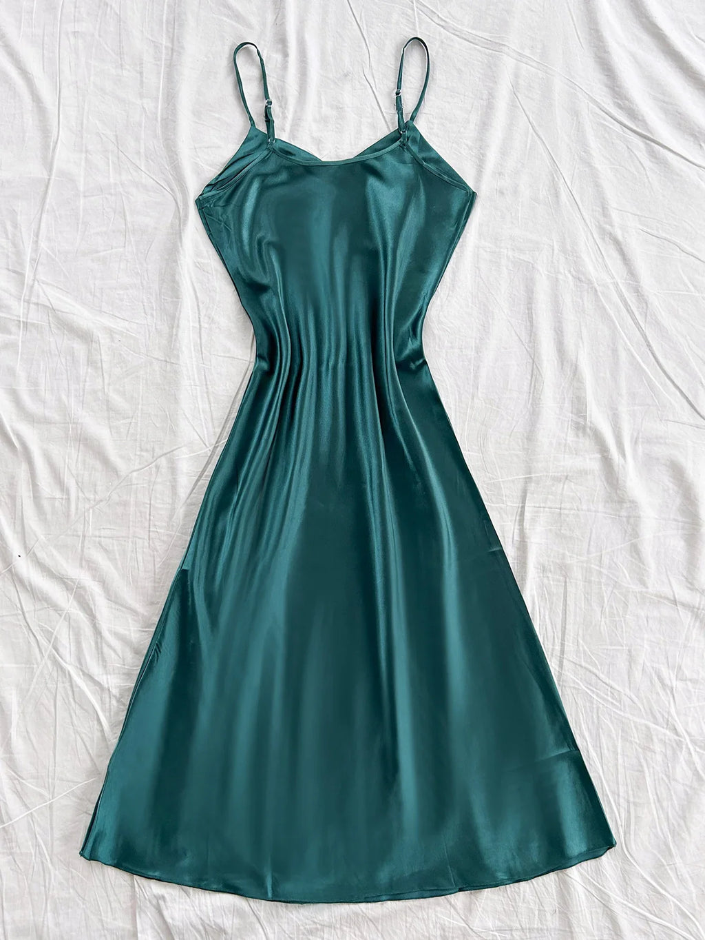 Elegant Women's Nightdress Sexy Comfortable Long Slip Dress Solid Color Pajamas For Women