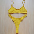 Sexy Black Tiny High Cut Leg Thong Bikini Female Swimsuit Women Swimwear Two-Pieces Bikini Set Bather Bathing Suit Swim V517C