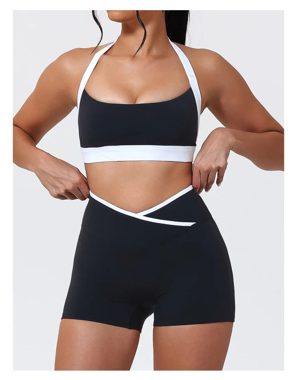 Women Halter Sports Bra Push Up Strappy Sexy Open Back Gym Crop Top Padded Women's Underwear Fitness Workout Yoga Tank Tops