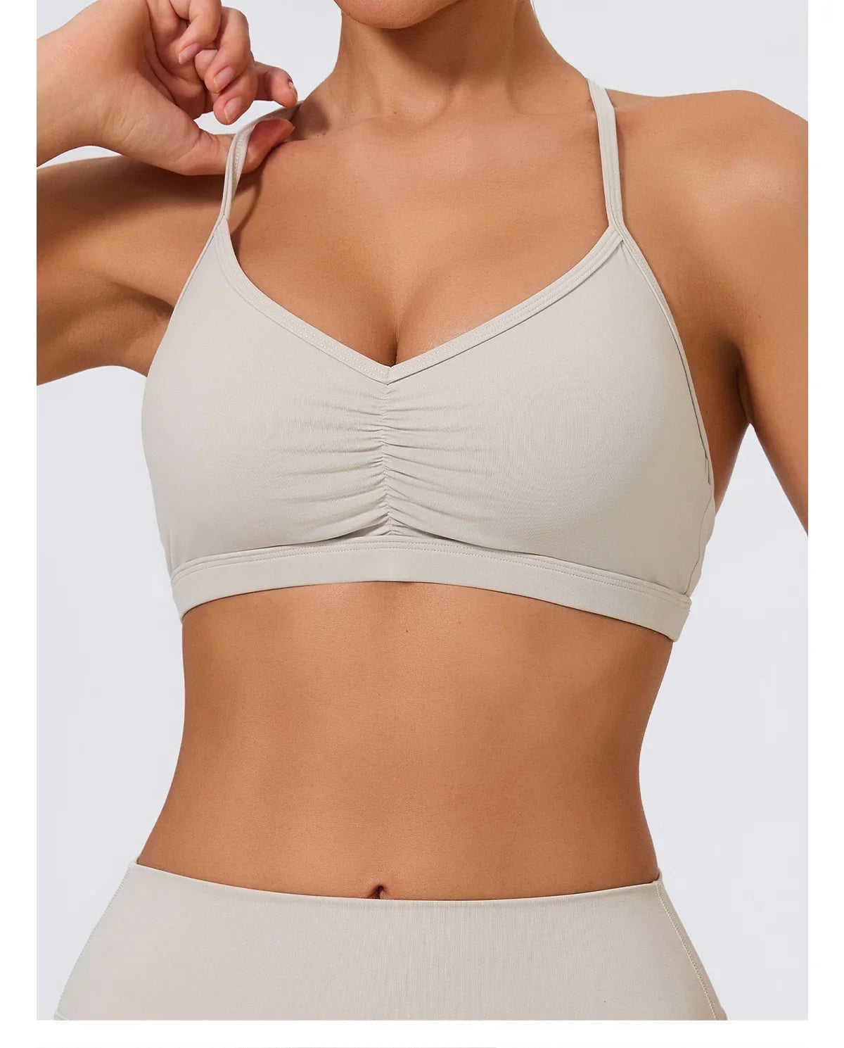 Hearuisavy Summer Scrunch Sports Bra Gym Top Women Running Back Cross Top Sportswear Yoga Underwear Fitness Workout Yoga Clothes