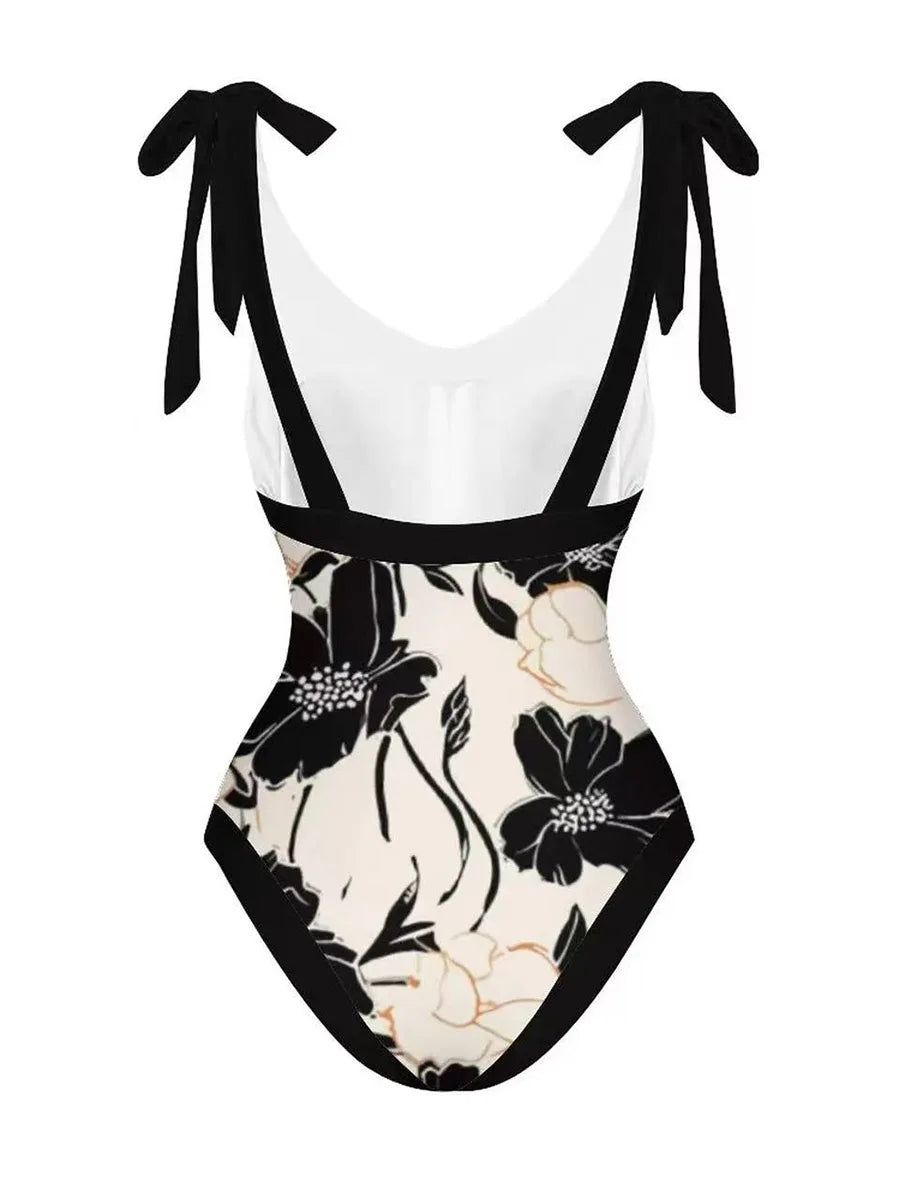 2026 String One Piece Swimsuit & Vent Skirt Padded Sexy Swimwear Women Bathing Suit Female Swimming Summer Beachwear Bodysuit