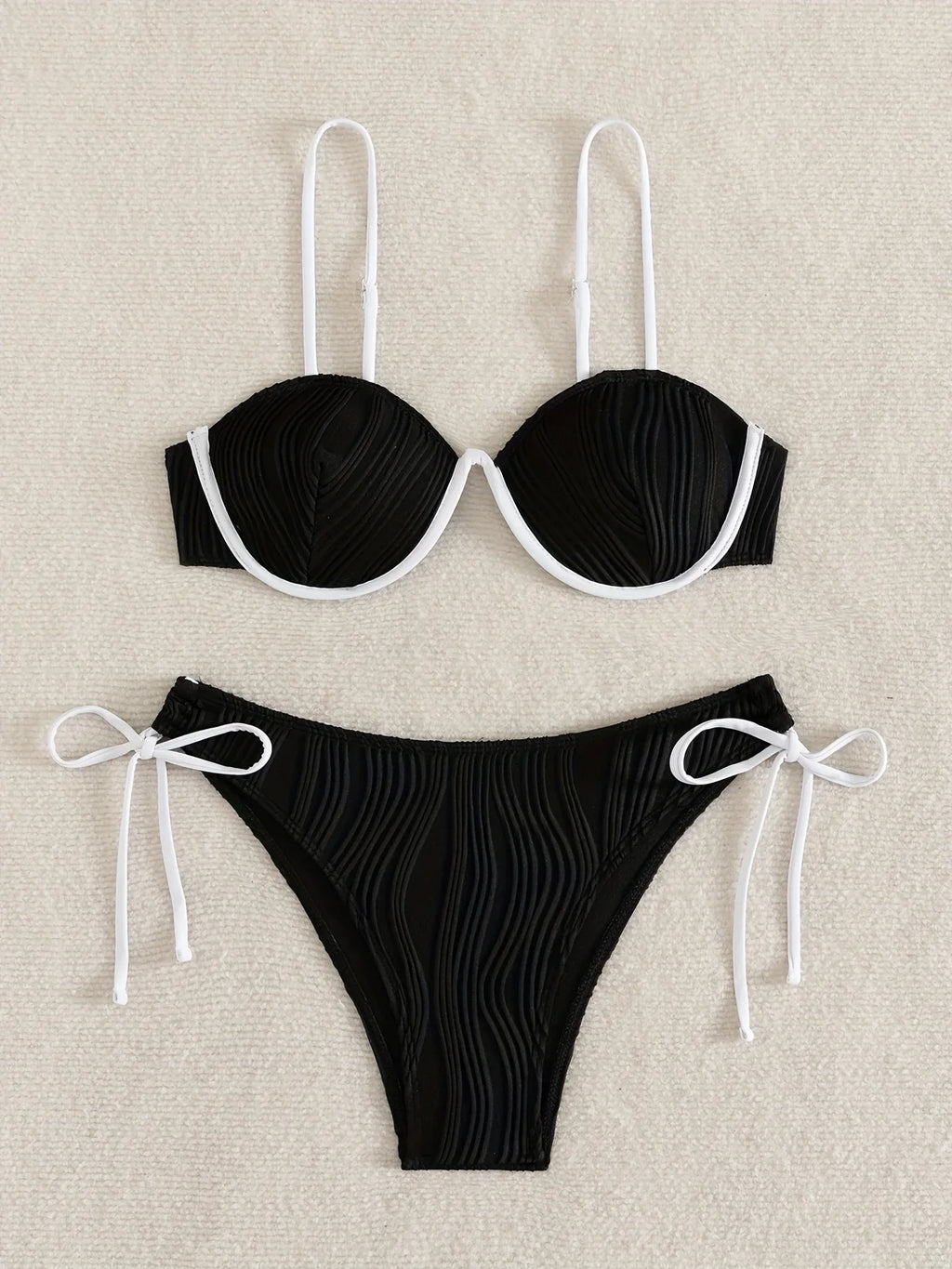 ZTVitality Sexy Patchwork Underwire Bikini 2025 New Arrival Biquini Padded Bra Push Up Bandage Swimsuit Women Swimwear Beachwear