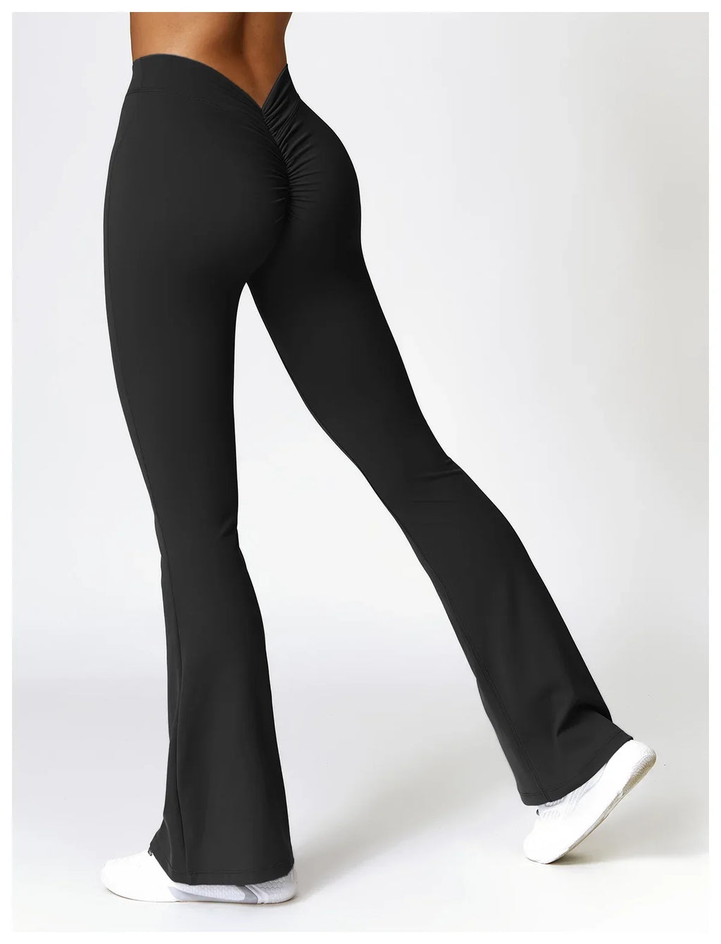 Sexy Sports Leggings Women V Back Scrunch Flares Leggings High Waist Yoga Flares Pants Push Up Gym Leggings Women Yoga Clothes
