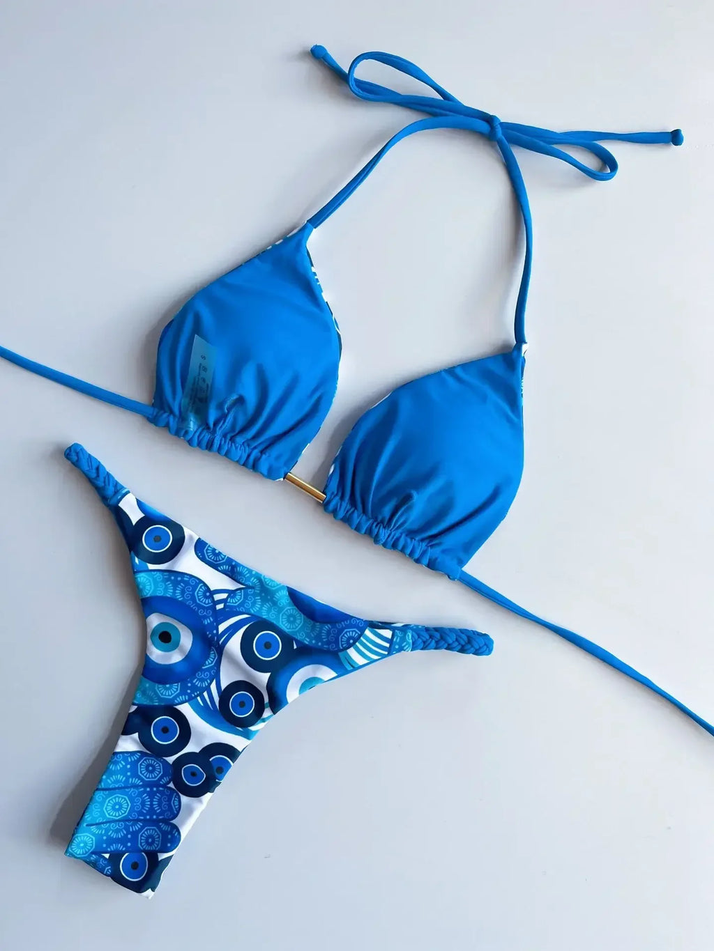 Leopard Halter Scrunch Butt Micro Thong Bikini Women Swimwear Female Swimsuit Two-pieces Bikini Set Bather Bathing Suit Swim