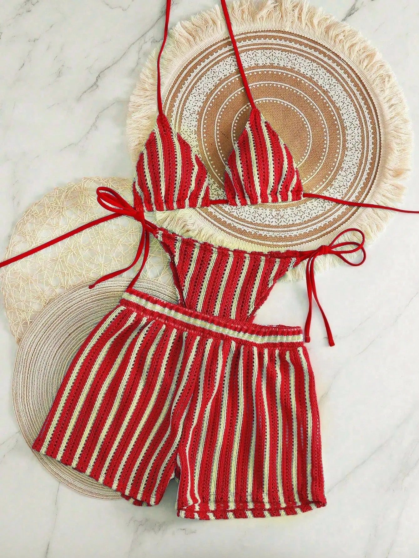 Sexy Black White Patchwork Bikini Set 2026 Women Striped High Waist Shorts 3 Piece Swimsuit Summer Push Up Bathing Suit Swimwear