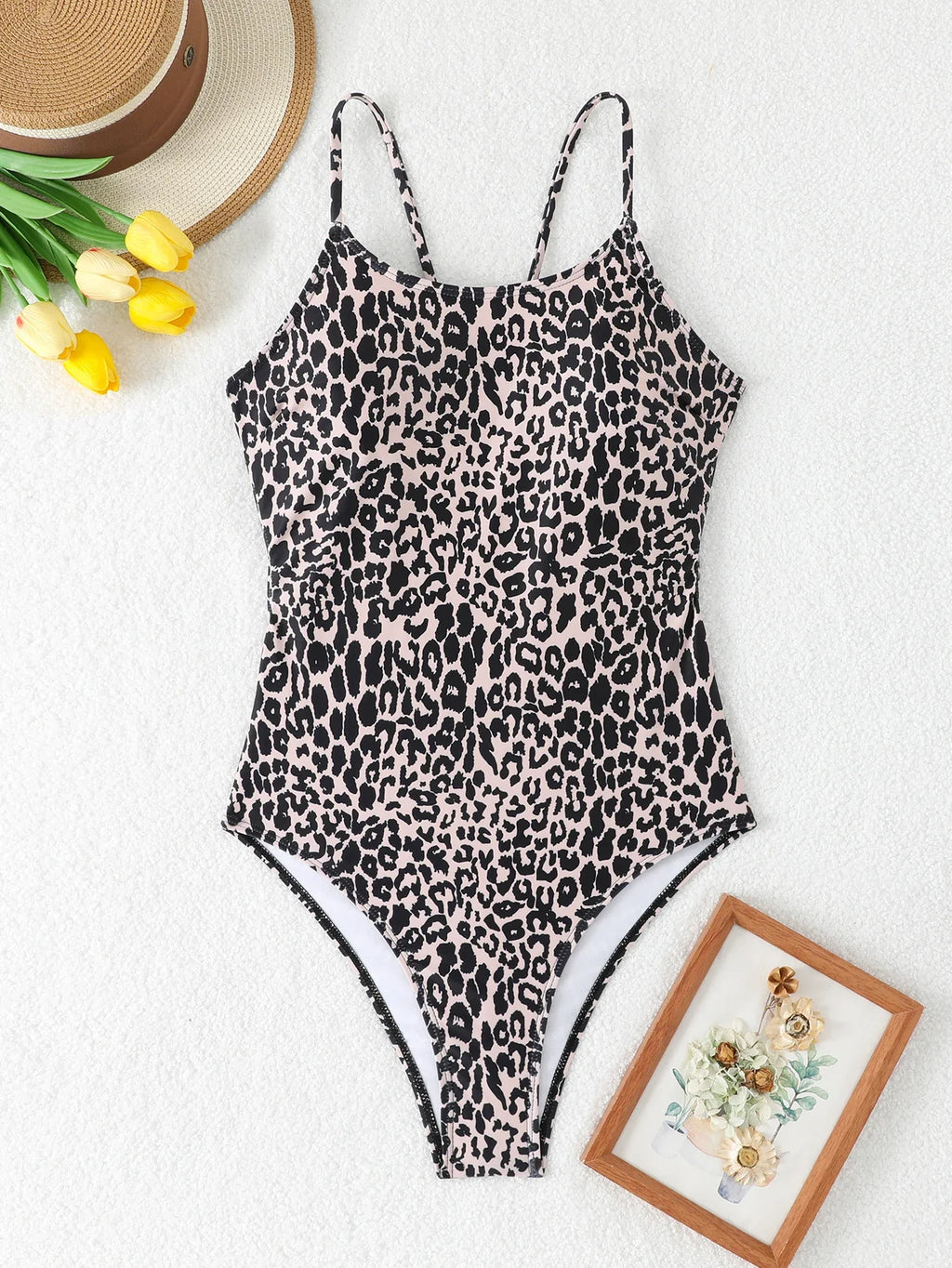2026 Leopard Swimsuit One Piece String Backless Monokini Swimwear Women Sexy Bathers Bathing Swimming Swim Suit Female Beachwear