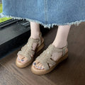Fashion Women's Sandals Comfortable Women Shoes Rhinestones Wedge Sandals Summer 2026 New Roman Sandals