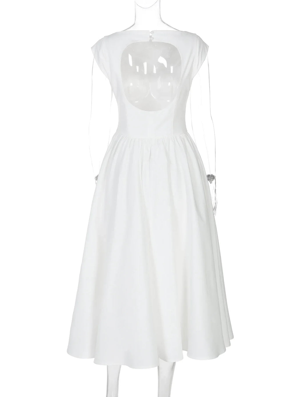 FDYOUI Elegant Sleeveless Backless A-line Party Dress for Woman 2026 Summer Tunics High Waist Solid Wedding Evening Prom Dresses