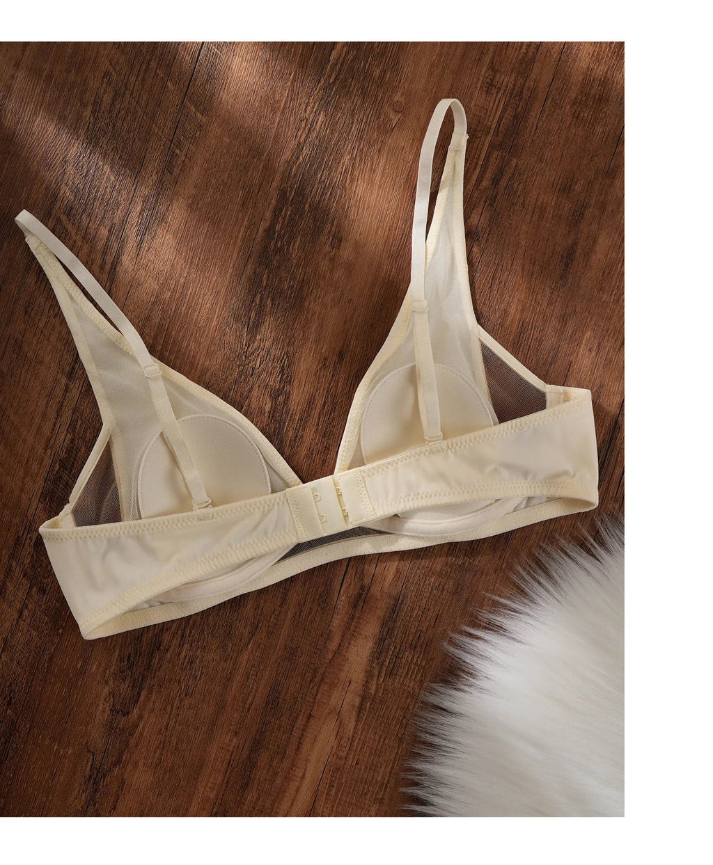Sexy Deep V Rabbit Ear Bra, Wireless Invisible Summer Bra for Women, Thin Breathable Comfort Bralette Small Chest No Underwire