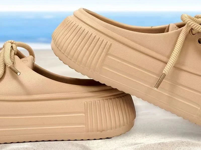 2025 New Slippers DIY Bow Platform Sandals for Women Summer Thick Sole Beach Slides Woman Flowers Non Slip Clogs Garden Shoes