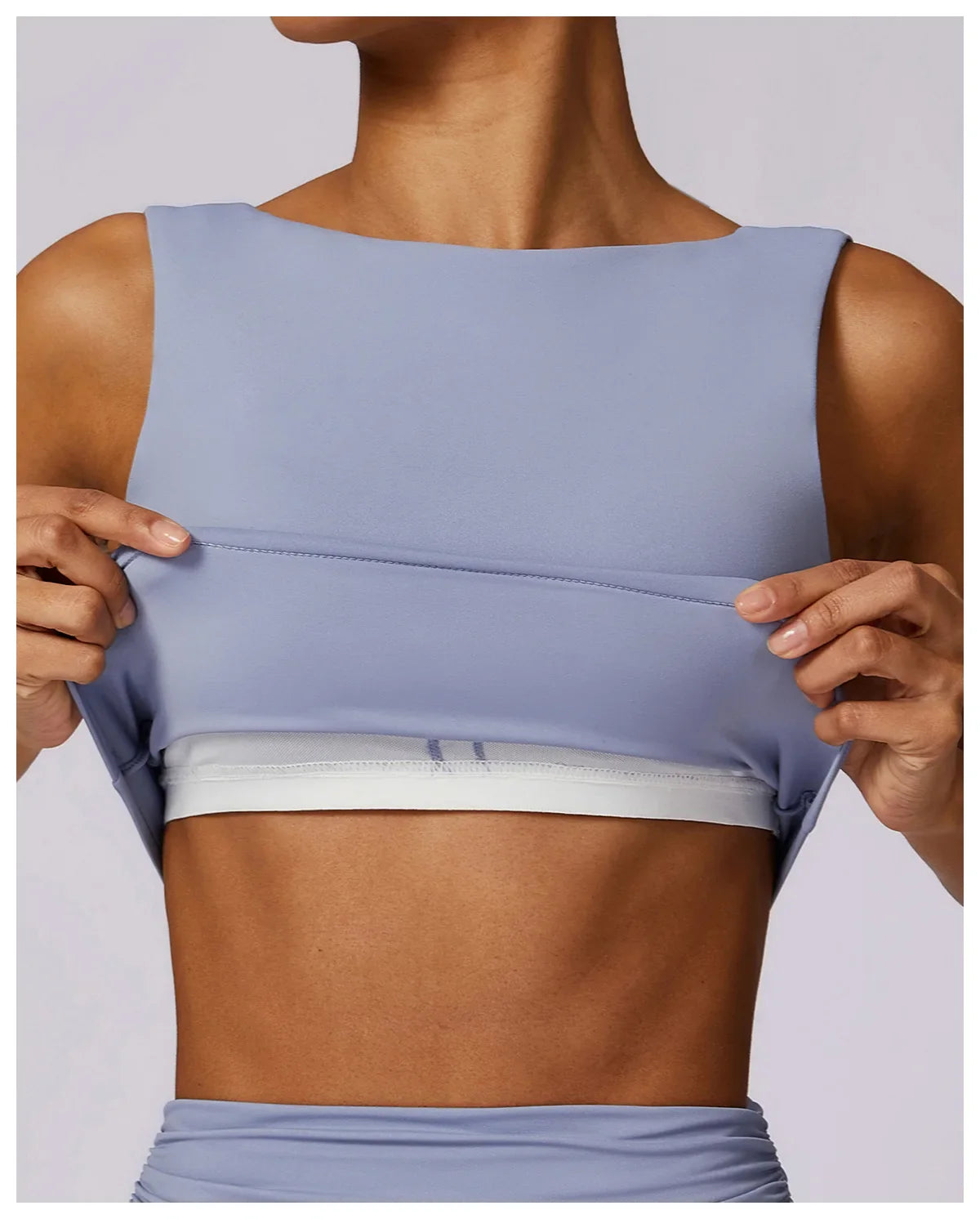 NCLAGEN Running Sports Bra Women High Support Open Back Yoga Breathable Slim Fit Fitness Pilates Tank Top With Removable Pads