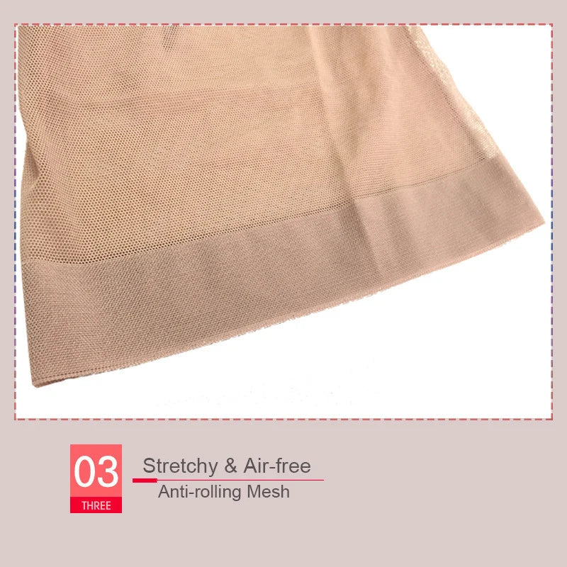 Women's Seamless Shorts Safety Pants High Waist Large Size Mesh Thin Boxer Panties Anti Friction Under Skirt Shorts Underwear