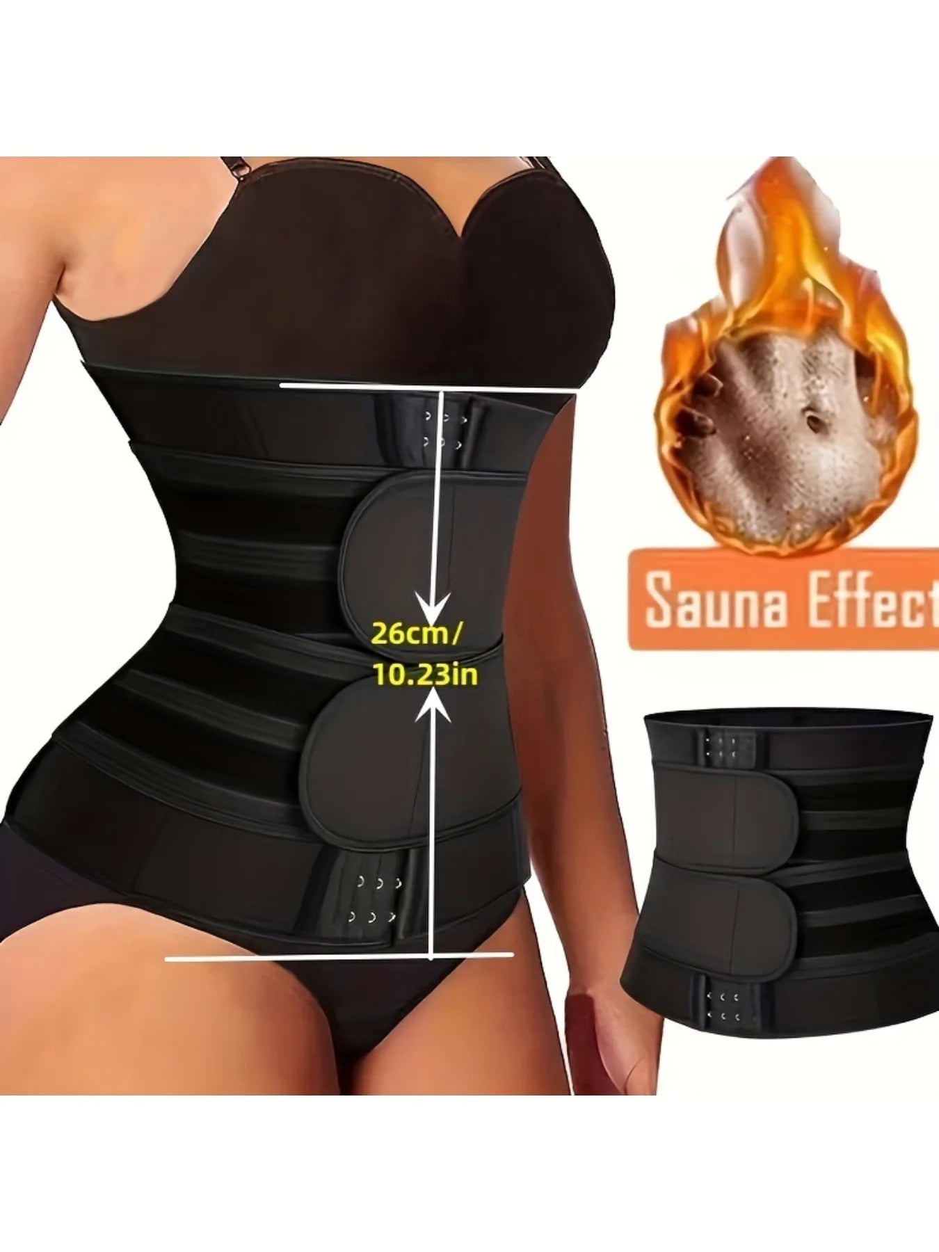 Neoprene Waist Trimmer Belt - Women's Body Shaper with Sauna Sweat Technology, Tummy Control Benefits Sleek Shapewear