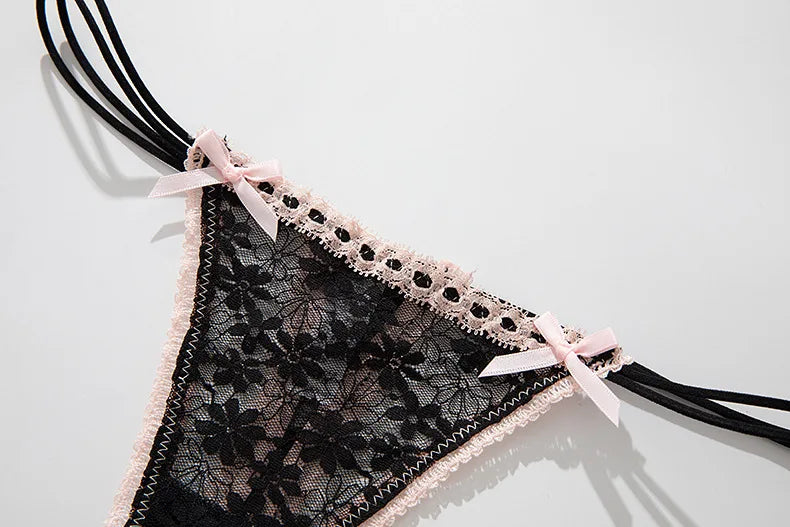 Lace Girls G String Sexy Panties Women Underwear Briefs Hollow Out Thong High Quality Transparent Underpants Lingerie Intimates
