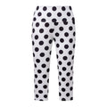Women's Summer Low Waisted Capri Pants Slim Fit Dot Print Cropped Leggings for Casual Occasions Work