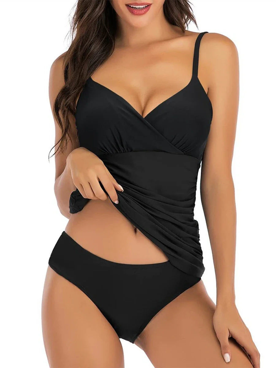 Strappy Tankini Set Two Pieces Swimsuit Women 2026 Printed Swimwear Female Beach Wear Bathers Bathing Swimming Swim Suit
