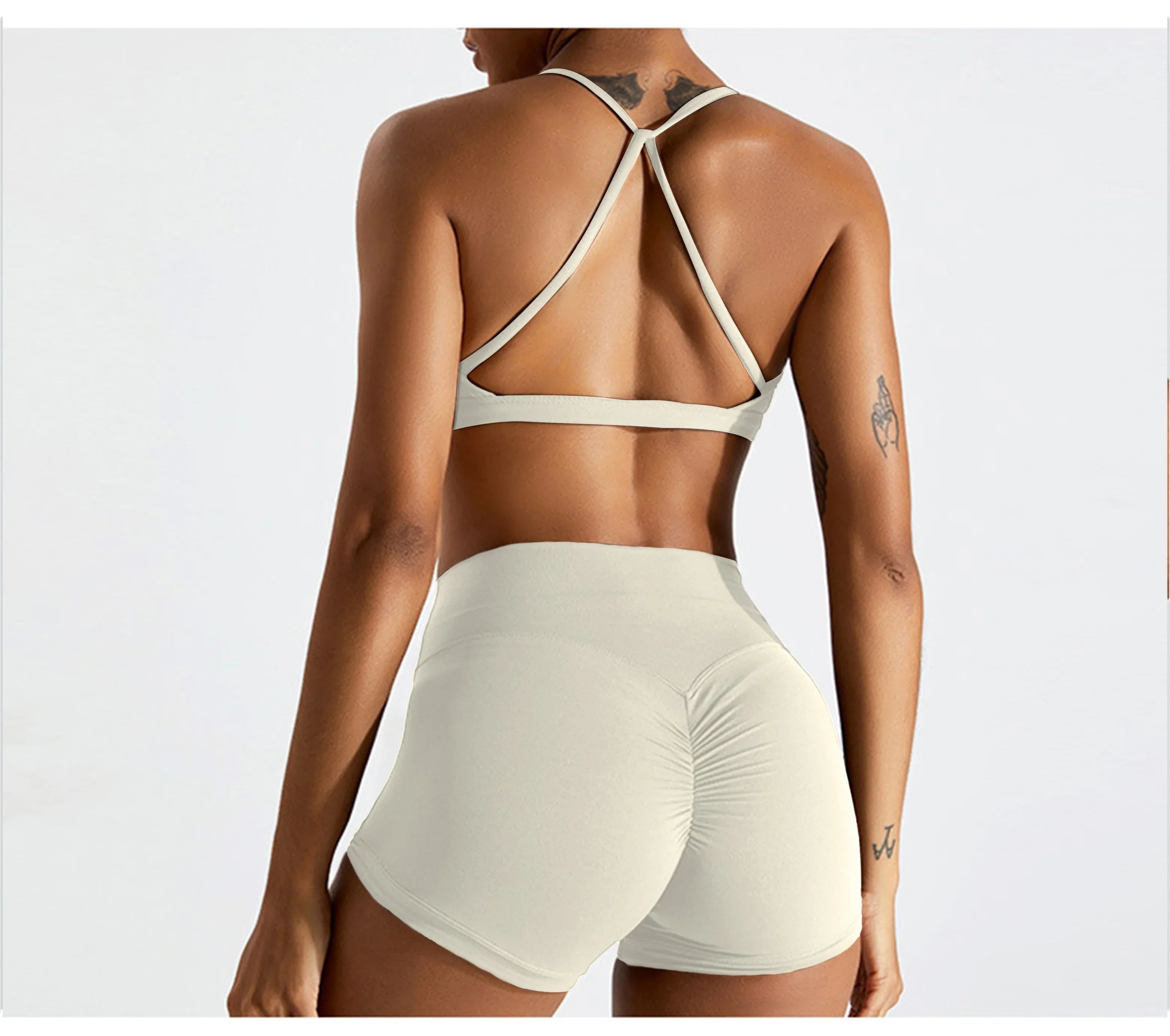Summer Sexy Scrunch Sports Bra Gym Top Women Running Back Cross Top Sportswear Workout Underwear Fitness Workout Yoga Clothing