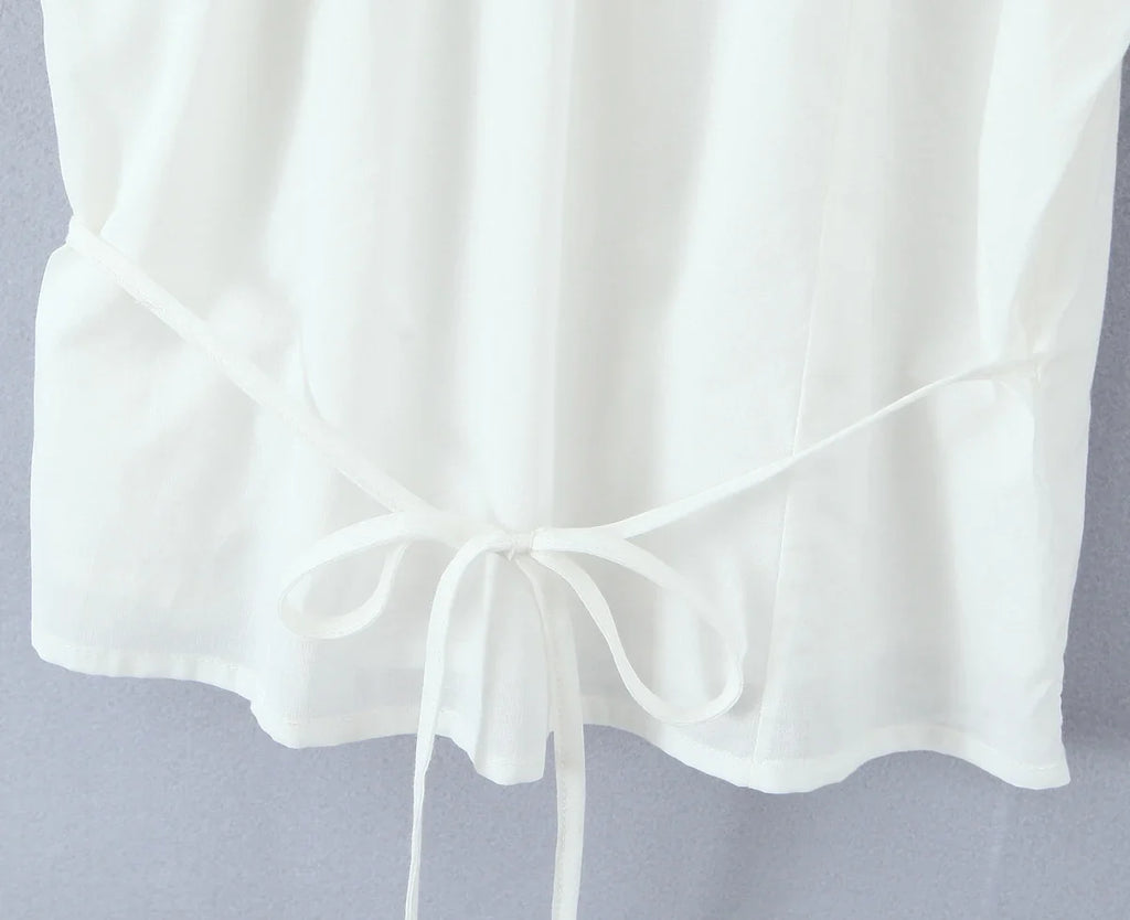 Foridol White Cotton Women Summer Crop Tops Lace Patchwork Short Female Tops Puff Sleeve Square Collar Slim Top Blouse 2025