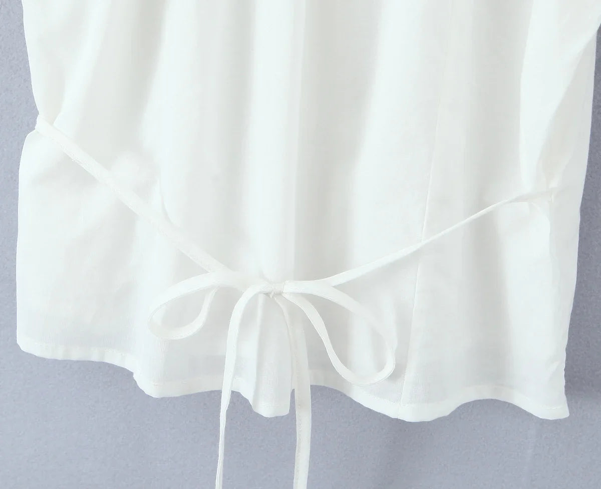 Foridol White Cotton Women Summer Crop Tops Lace Patchwork Short Female Tops Puff Sleeve Square Collar Slim Top Blouse 2025