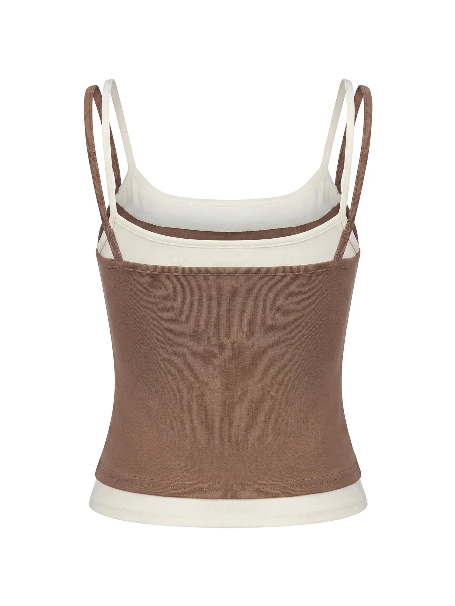 Summer Women's Camisoles Casual Stylish Contrast Color Layered Tank Tops Spaghetti Strap Slim Fit Vest Sporty Fitness Daily