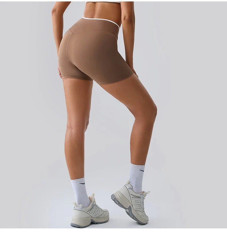 Sports Shorts Cross Waist Women Shorts Women Cycling Jogging Fitness High Waist Push Up Gym Shorts Leggings Women Yoga Clothing
