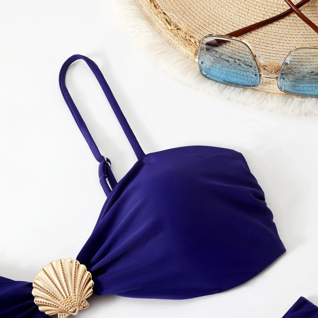 High Waist Bikini Women's Swimsuit Two-piece Bathing Suits Bandeau Woman Swimwear Trend Bikinis Sets Brazilian Beach Wear
