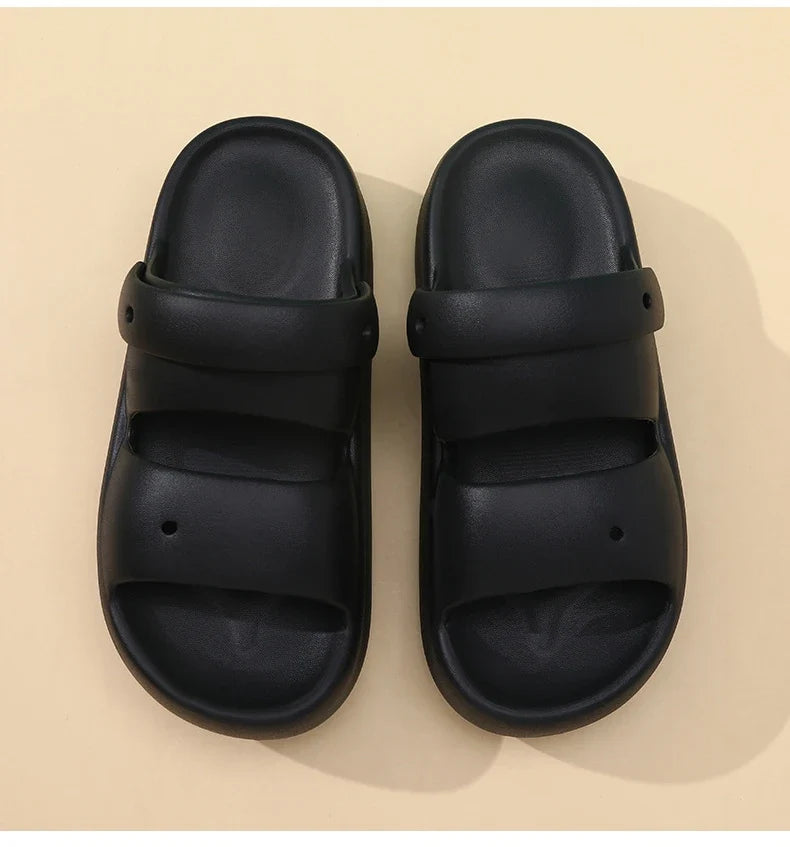 Women Summer Platform Sandals Thick Sole Home Street Slippers Soft EVA Girls Student Daily Walking Shoes 2 Way Wear Sandalias