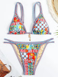 Printed High Cut Bikinis 2025 Brazilian Bikini Women Swimwear Female Swimsuit Two-pieces Bikini Set Bathing Suit Swim Beach Wear