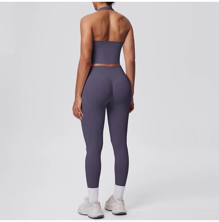2pcs Yoga Set Gym Outfits Clothes Athletic Wear Yoga Suits For Women Fitness Set Tracksuits Sports Bra Gym Leggings Sportswear