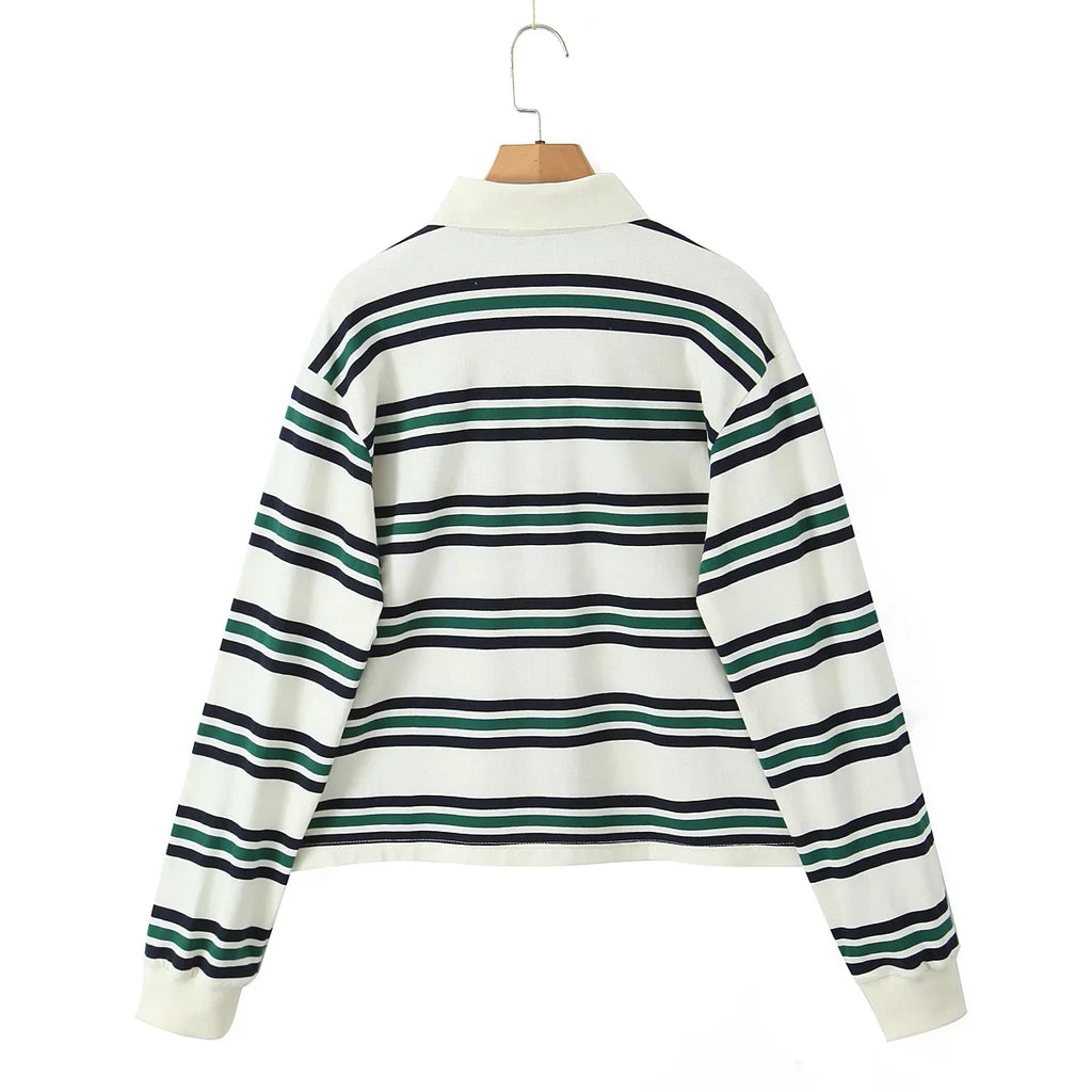Foridol Burgundy Striped Casual Women T-shirt Summer Loose Polo Shirts Buttons New Female Tops Blouse White Tops Spring Shirt