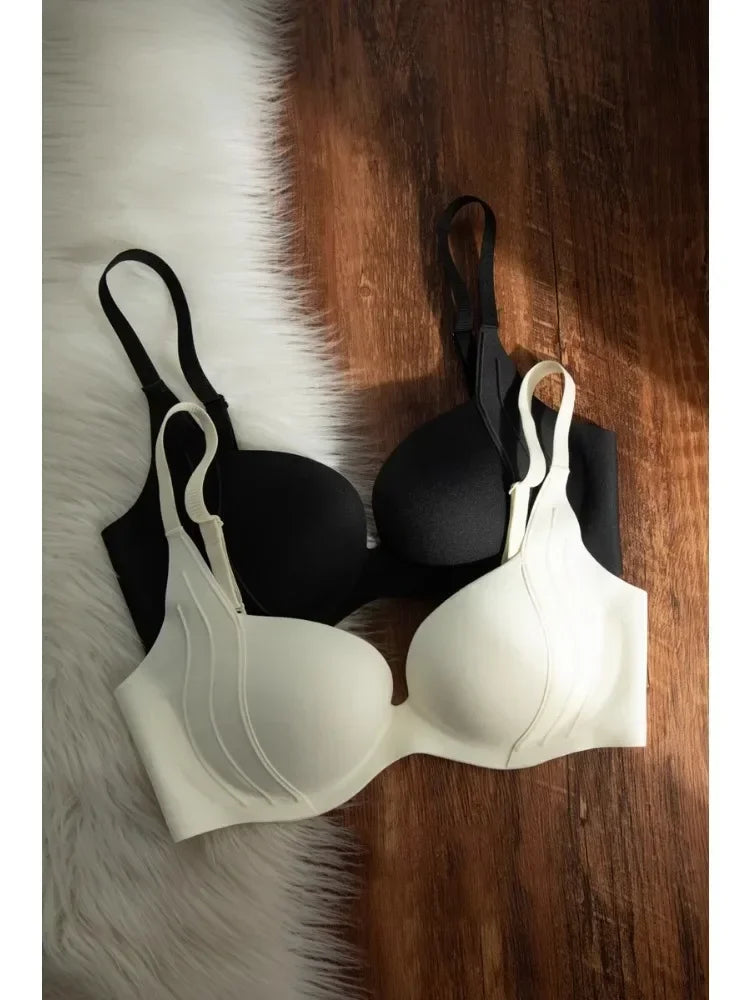 MOYISU Anti-Sag Full Coverage Bra Small Bust | Wireless Push Up Lift | Seamless Bralette for Summer Cooling Comfort CA Underwear