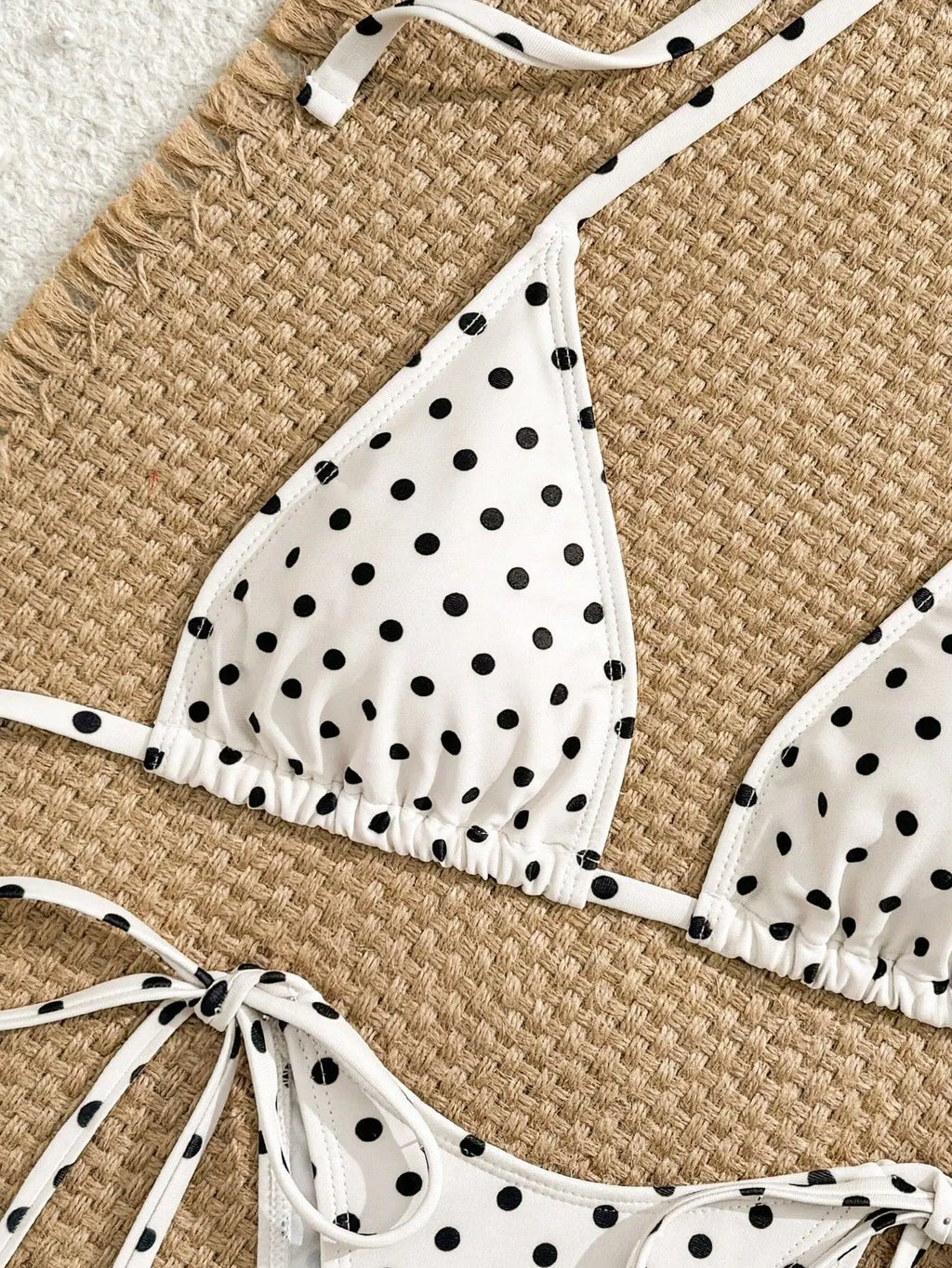 With Shorts Polka Dot Halter Mini Micro Thong Bikini Female Swimsuit Women Swimwear Three-pieces Bikini Set Bathing Suit Swim