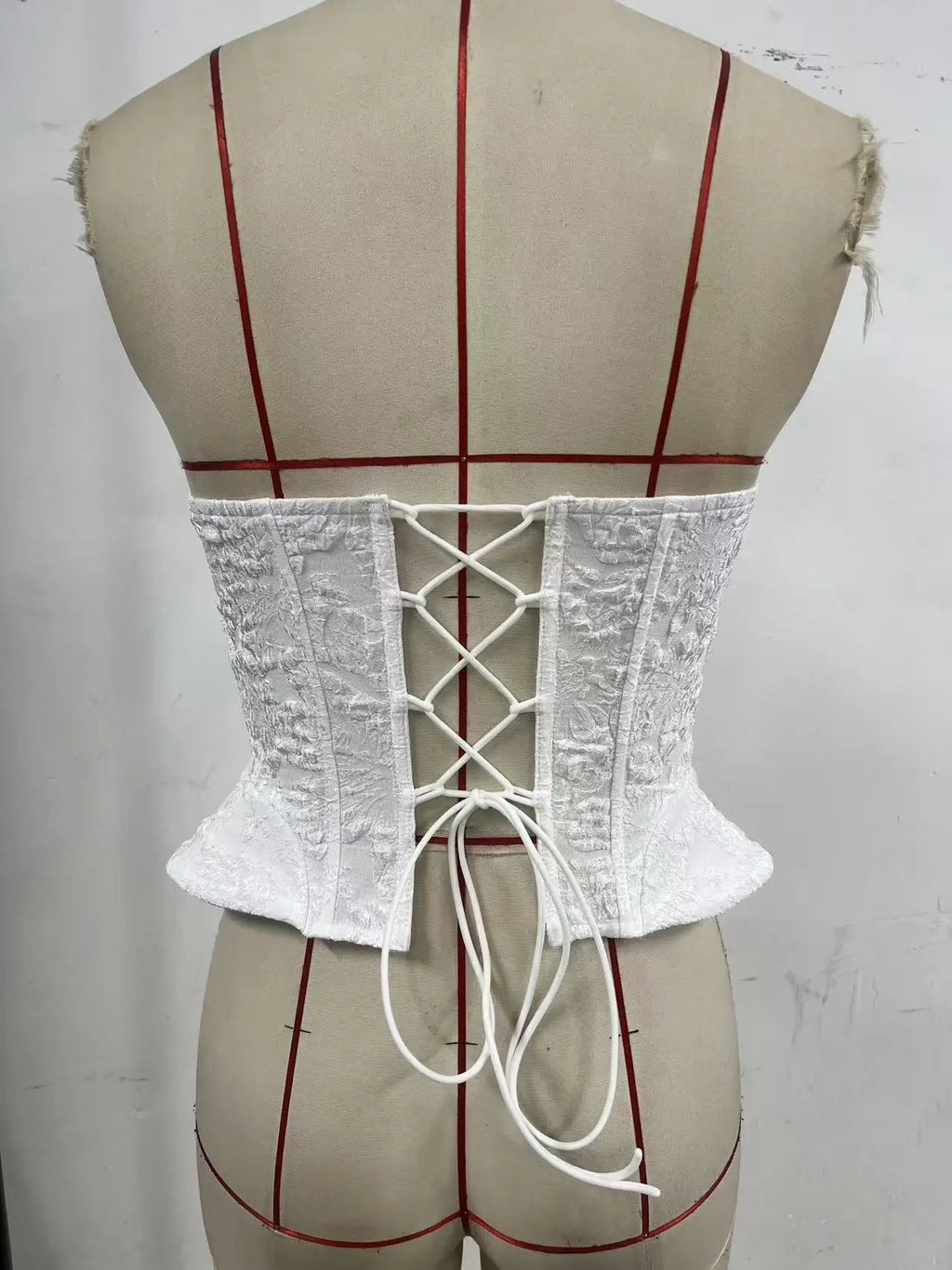 Sexy White Slim Fit Fishone Corset Women Strapless Back Lace-up Diamond Camisole Summer Chic Club Party Ruffles Tank Tops